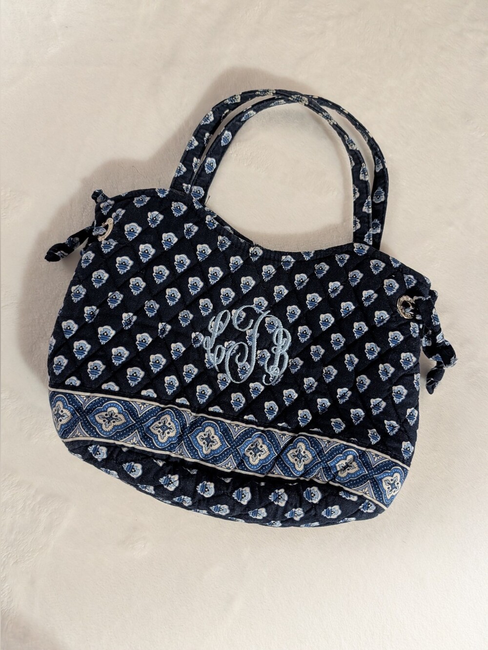 Vera Bradley Tote Bag, Quilted Navy Blue